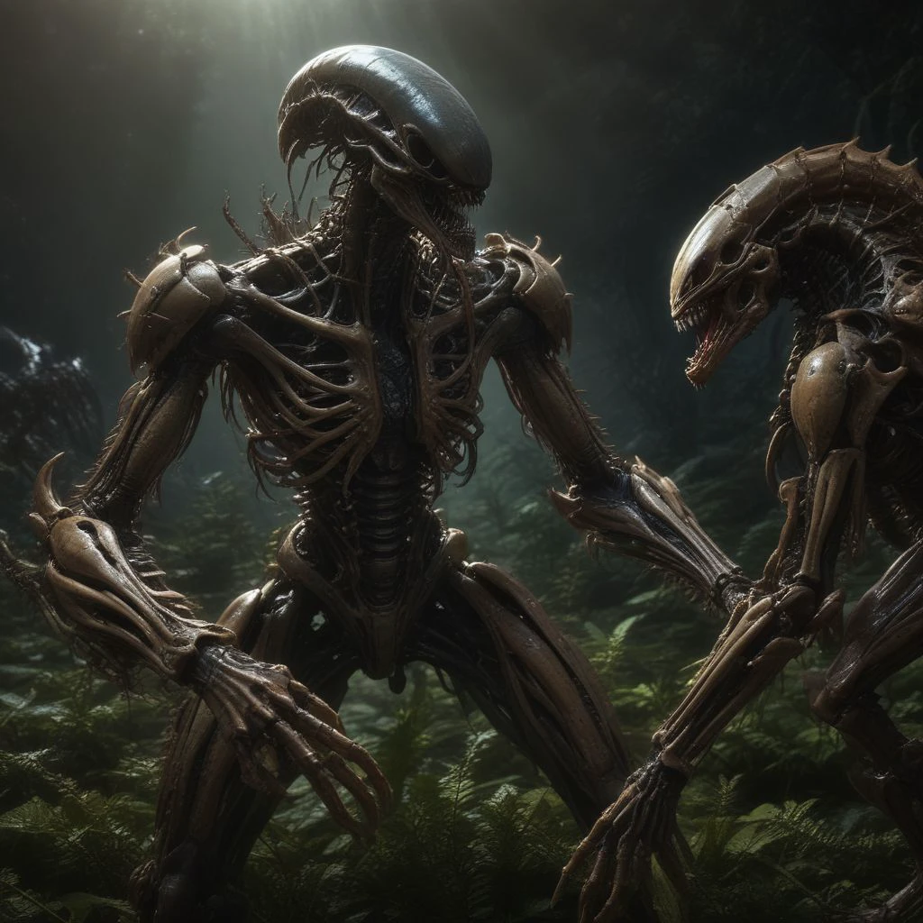 xenomorphs playing in the park