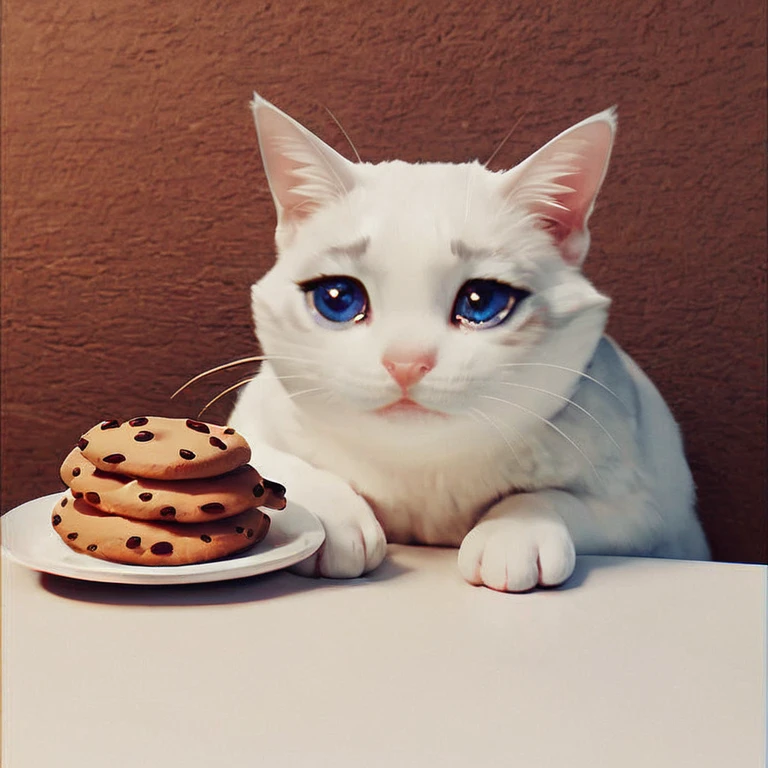 score_9, score_8_up, score_7_up,sad cat meme, 
fat cat sitting, plate with cookies,  <lora:sad_cat_pony27:0.6>