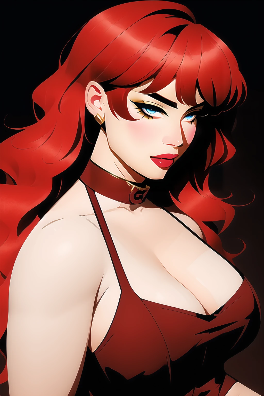 araffe woman in a red swimsuit sitting on a bench, hyper realistic render, bbwchan, she has red hair, epic proportions, bara, inspired by hajime sorayama, super wide angel, she is a gourd, stacked, she is about 7 0 years old, large eddies, large, buff