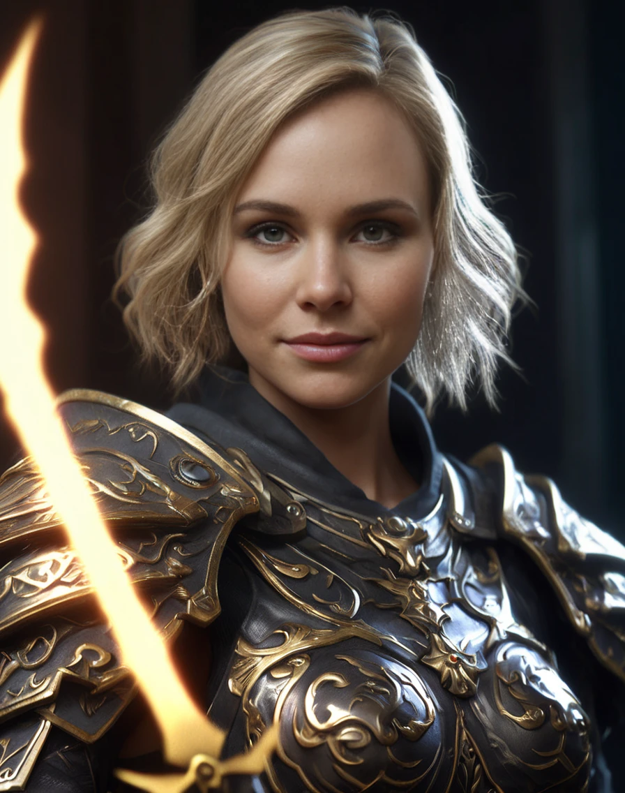 ((alsnpllbq woman )),<lora:Alison Pill-000007:1.0>,portrait,female, intricate detail of face and body plated armor with a sword ; holy paladin, god lighting, digital art trending on ArtStation/FantasyArt wallpink bright lighting anatomically correct high quality realistic 3D render 4k UHD image behance hd dramatic cinematic lightning-lighting unreal engine very atmospheric matte painting concept design volumetric shadows octane rendered in mayf depth shading ultra realism 8K resolution deviantart detailed hyperrealistic photorealism photo real life full HD photography super ornate glowing rich colors dark moody atmosphere futuristic horror style