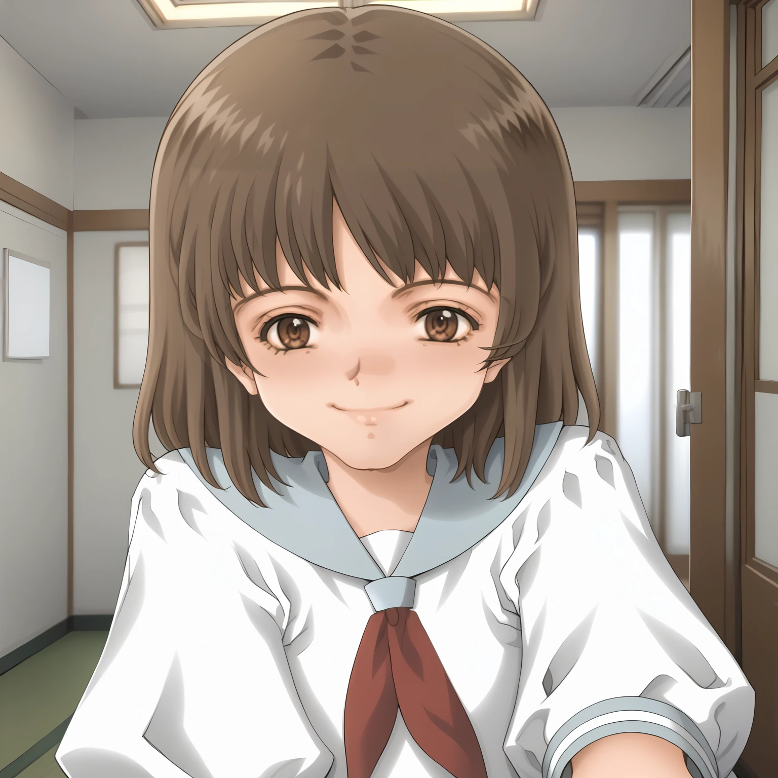 <lora:AkariHaradaXLpony001>,looking at viewer,smile,
AkariHarada,1girl,brown hair,medium hair,brown eyes,
serafuku,