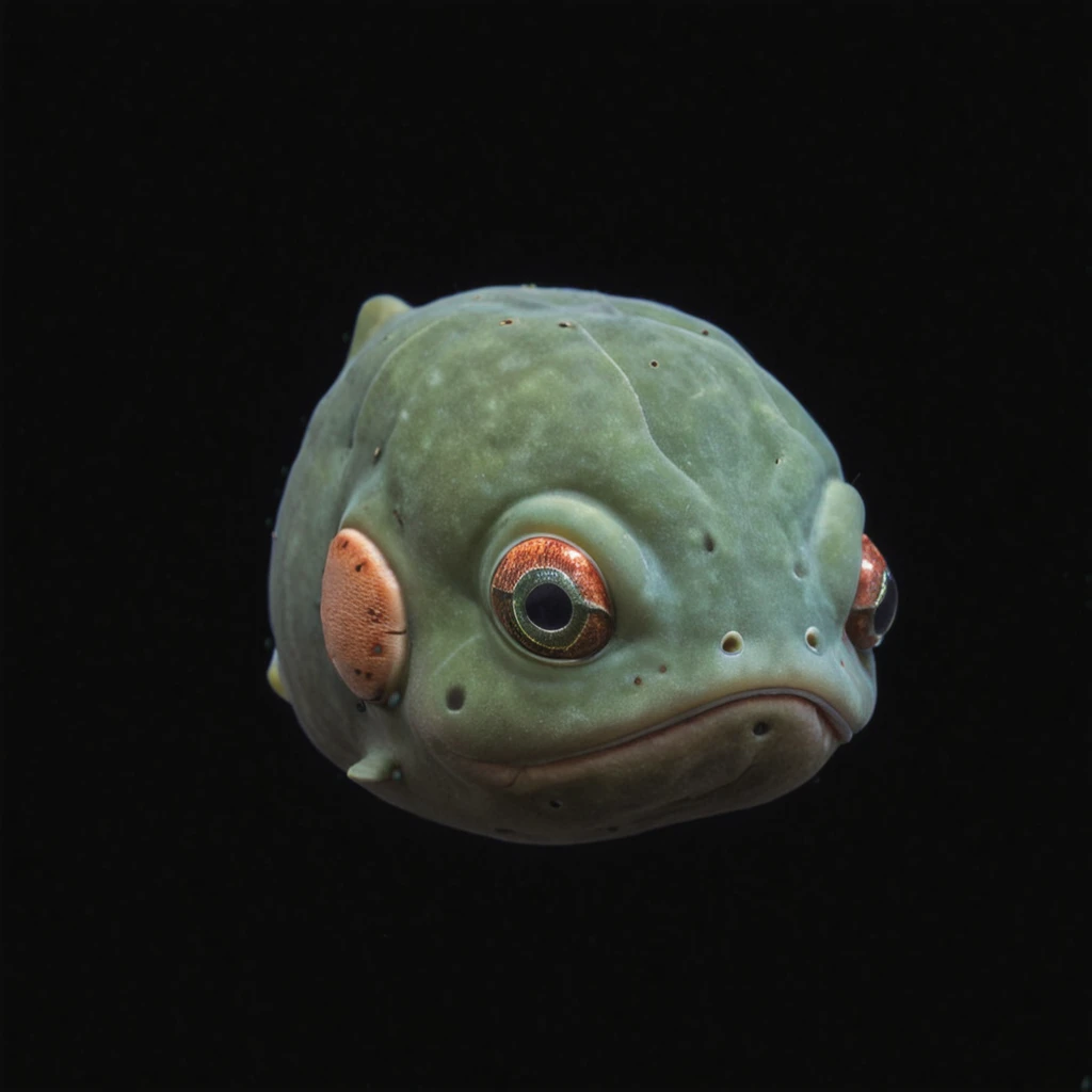 pelagic bulbasaur, blackwater photography, internal structures extremely detailed, masterpiece, photography, hyperrealistic, finding nemo clownfish