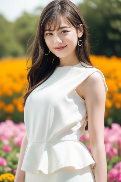 1girl,(RAW photo, best quality), (realistic, photo-realistic:1.4), masterpiece, an extremely delicate and beautiful, extremely detailed, 2k wallpaper, Amazing, finely detail, extremely detailed CG unity 8k wallpaper, ultra-detailed, highres, soft light, beautiful detailed girl, extremely detailed eyes and face, beautiful detailed nose, beautiful detailed eyes,cinematic lighting,perfect anatomy,slender body
wearing a white peplum dress,white skirt,(bokeh:1.2)
at a flower park,sakura flowers,flower garden,
smiling
<lora:fukuharaharukaV2_lora:0.8>