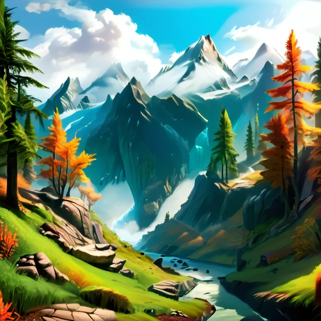 score_9, score_8_up, score_7_up, score_6_up, score_5_up, score_4_up,
<lora:SkyrimLandscapes_Pony:0.8>,
skyrimlandscapes, score_9, scenery, no humans, outdoors, tree, sky, grass, mountain, nature, rock, cloud, forest, landscape
