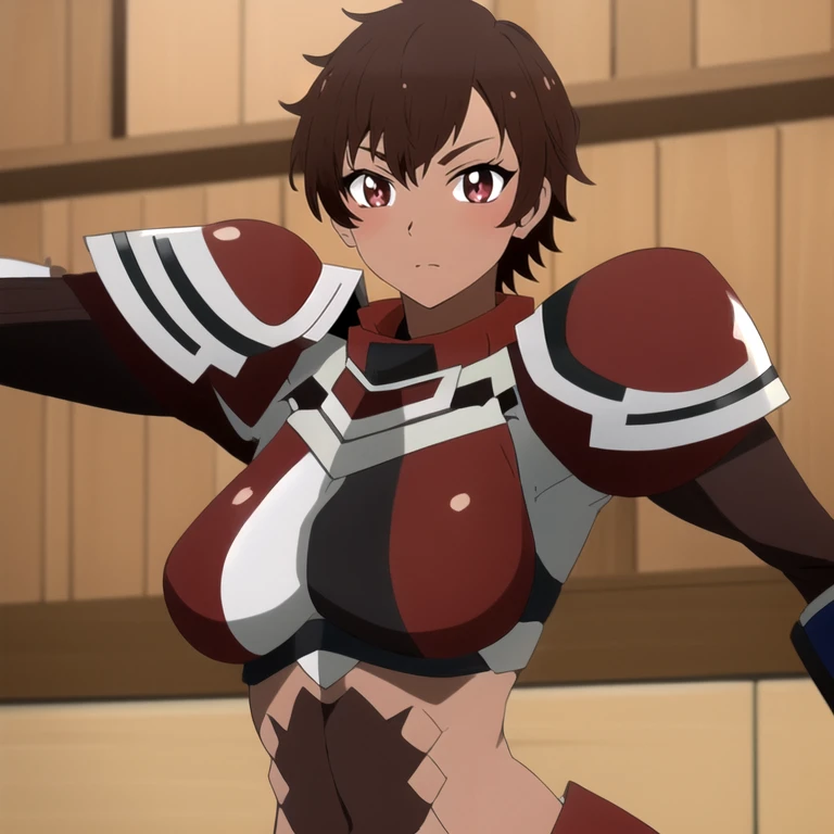 (score_9,score_8_up,score_7_up,score_6_up,source_anime,best best quality,perfect face,bright pupils,(finely detailed beautiful eyes),),<lora:1738156580949276340:0.7>,burossamu,Red eyes,brown hair,muscular,abs,full_shot,cowboy_shot,