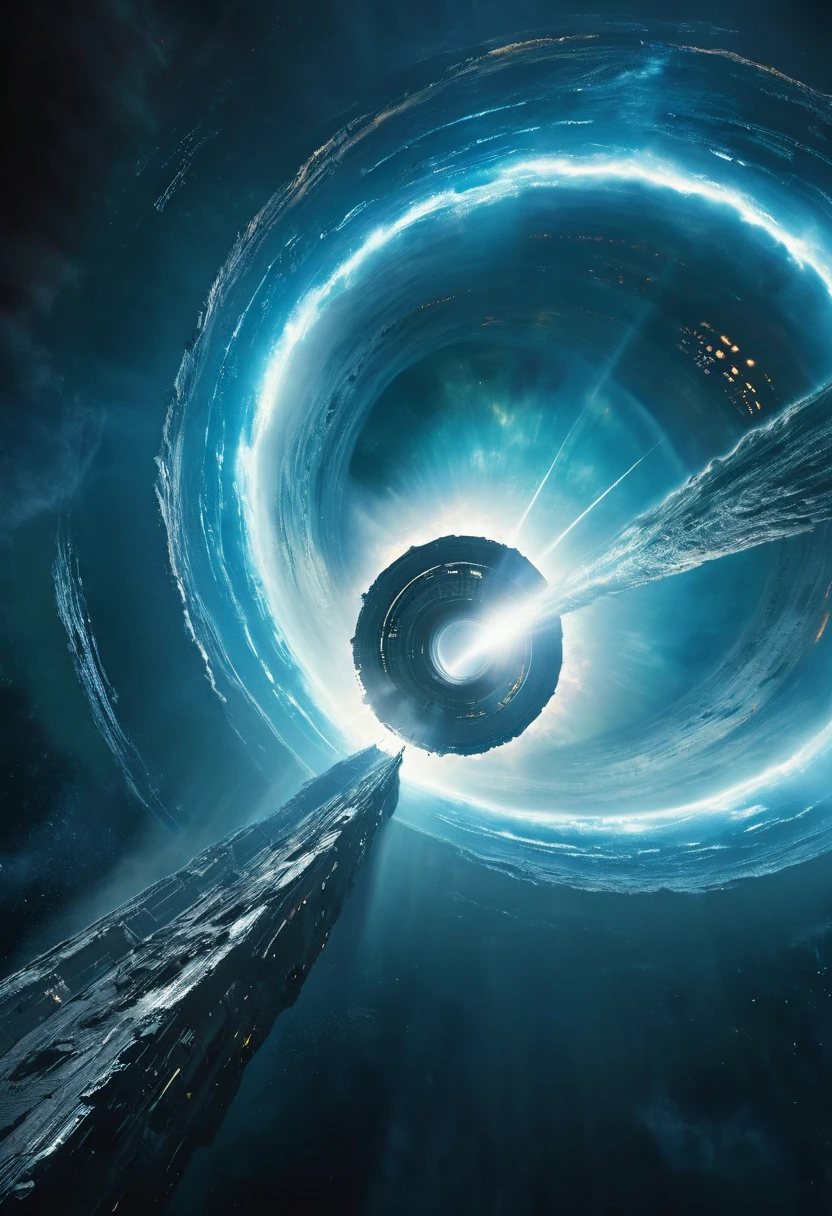 abyss, epic cinema photo, dramatic lighting,high resolution, central composition,
a spacecraft entering a wormhole
 <lora:xl_abyss:0.5>