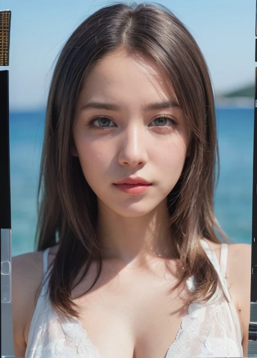 ultimate quality, masterpiece, ultra high res, (photorealistic, hyperrealistic:1.9), 1girl, detailed face, detailed eyes, white dress, dramatic lighting, sunset, sea, (detailed Shot on Hasseblad X1D-50c with Lens Hasselblad XCD-45P:1.6), (portrait:1.9)