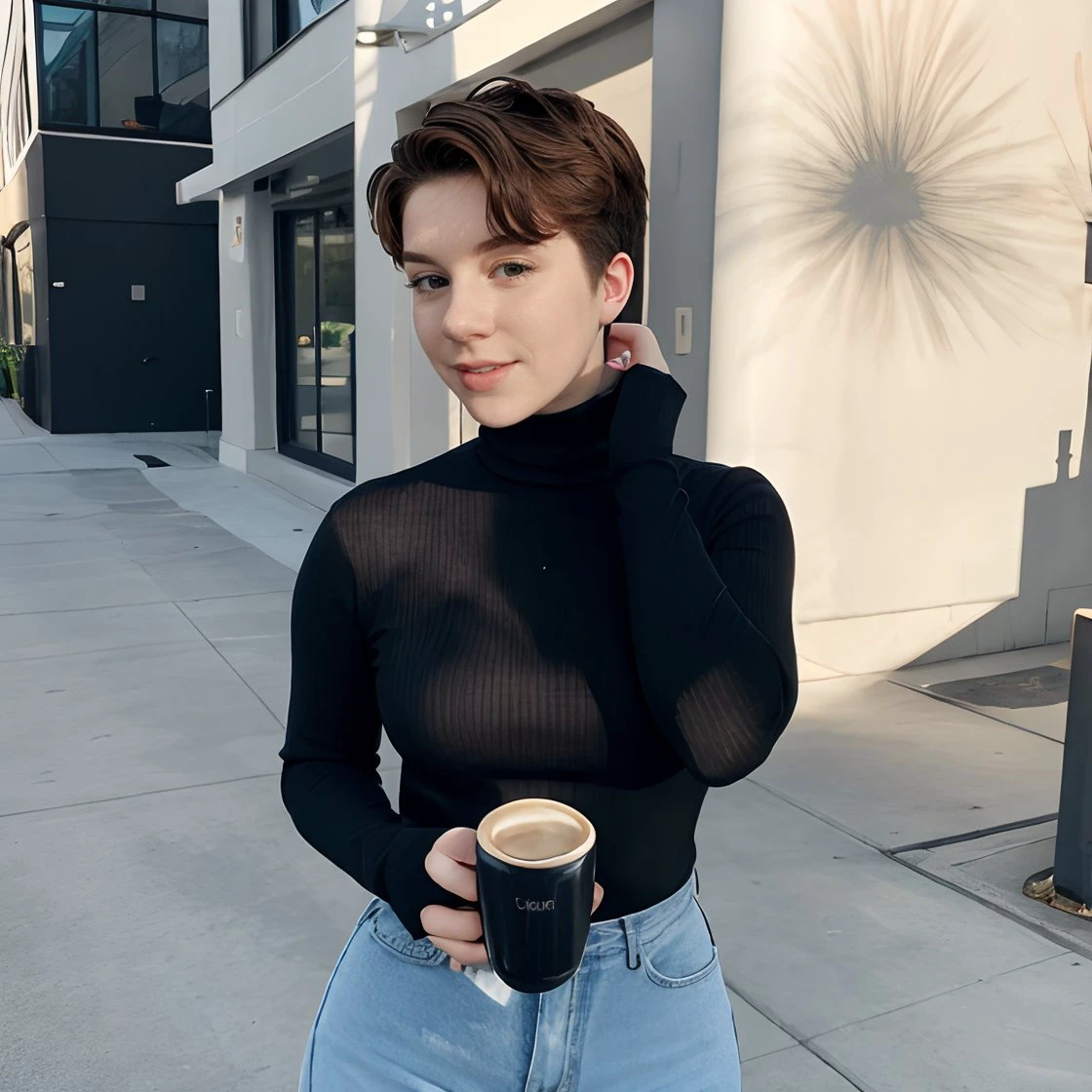 <lora:morgandrinkscoffee:1> morgandrinkscoffee
black turtleneck