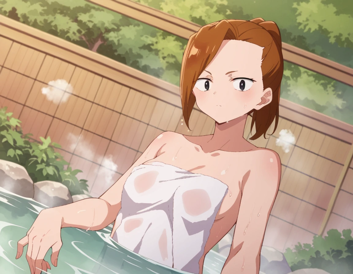 score_9, score_8_up, score_7_up, source_anime,
serinayoshida, <lora:serina-yoshida-s2-ponyxl-lora-nochekaiser:1>,
serina yoshida, brown hair, ponytail, black eyes,
nude, naked, 
outdoors, onsen, towel, naked towel, steam, bathing, nude cover, partially submerged, water, bath, steam censor, wet towel,
looking at viewer, cowboy shot, dutch angle,