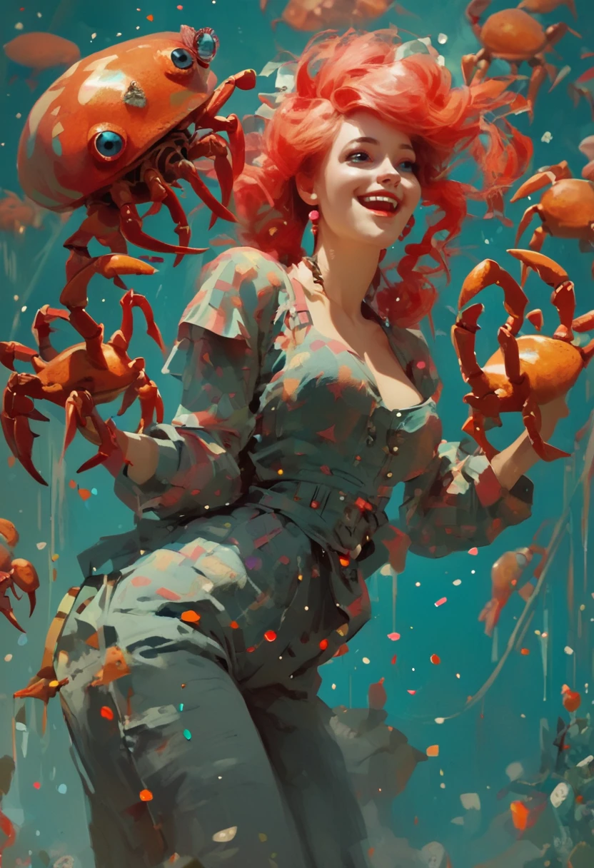 score_9, score_8_up, score_7_up, score_6_up, BREAK
<lora:PulenKompot-NEQMA Style-PonyXL:1> neqma, Cancer as a gorgeous woman, red hair, blue eyes, The Crab, happy, cancer, pincers, kind expression, thick, curvy, breasts, thighs