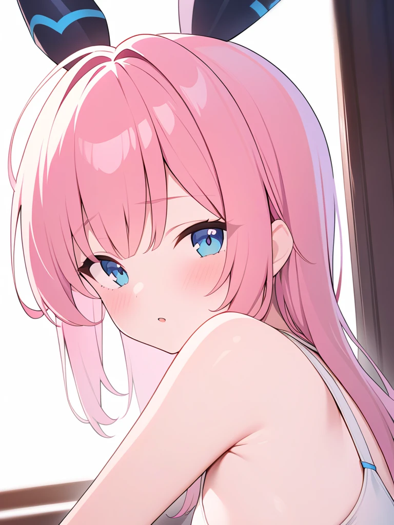 masterpiece, best quality, ultra-detailed, illustration, kawaii, detailed light, happy, smile, ahegao, blush, Highlights hair, hair, beautiful detailed body, detailed sparkling eyes, 1girl, looking front, showing skin, buttocks, bare thighs, perfect limbs, underwear, on the changing room, full view of buttocks, showing buttocks, in heat,, legs open, show Vaginal rupture, top view, girl on the bottom, looking up, sitting on a men's big cock , rolling eyes