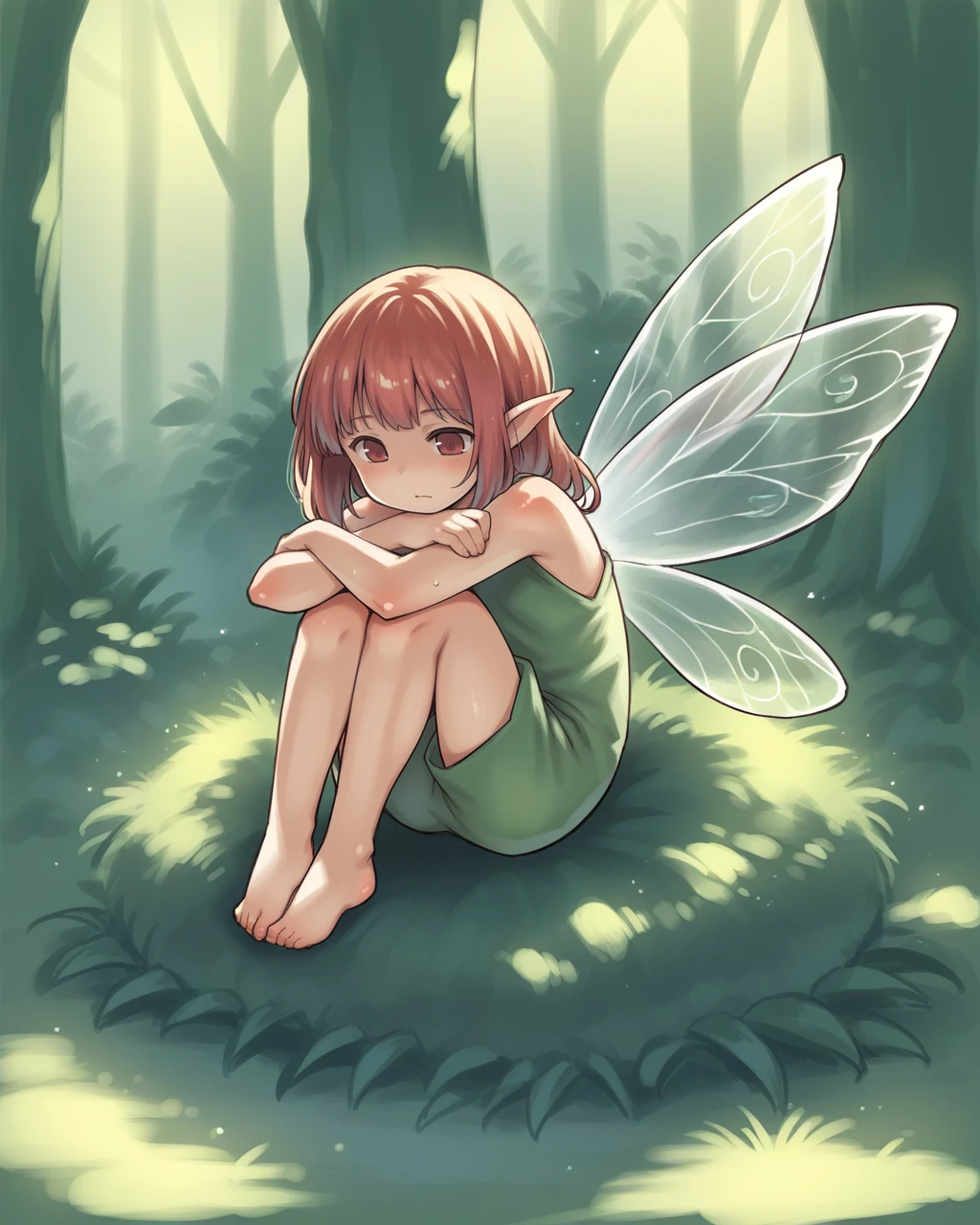 score_9, score_8_up, score_7_up, source_anime, solo, 1girl, Fairy wings, , bangs, , , fetal position, <lora:last-000004:0.8>