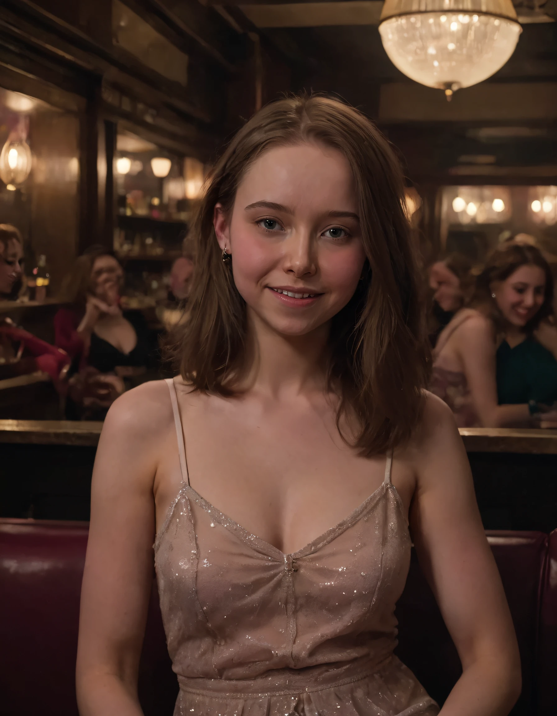 full body,((nude)) big breasts ((transparent)) (best quality, 4k, 8k, high resolution, masterpiece: 1.2), ultra-detailed, (realistic, photorealistic, photorealistic: 1.37), ( (best quality)), ((masterpiece)), (detailed), ((NSFW)), ((Chloe Grace Moretz)), ((a girl from the 1950s)), ((full body)), ((1950s hair and makeup)), ((1950s diner)), ((long eyelashes)), , ((red cheeks)), , ((well-drawn hands) ), perfect teeth, (( well drawn) anatomy)), ((cinematic lighting)), top to bottom )), ((transparency)) ((full body)) ((serious look)) ((in the room) in the crowd