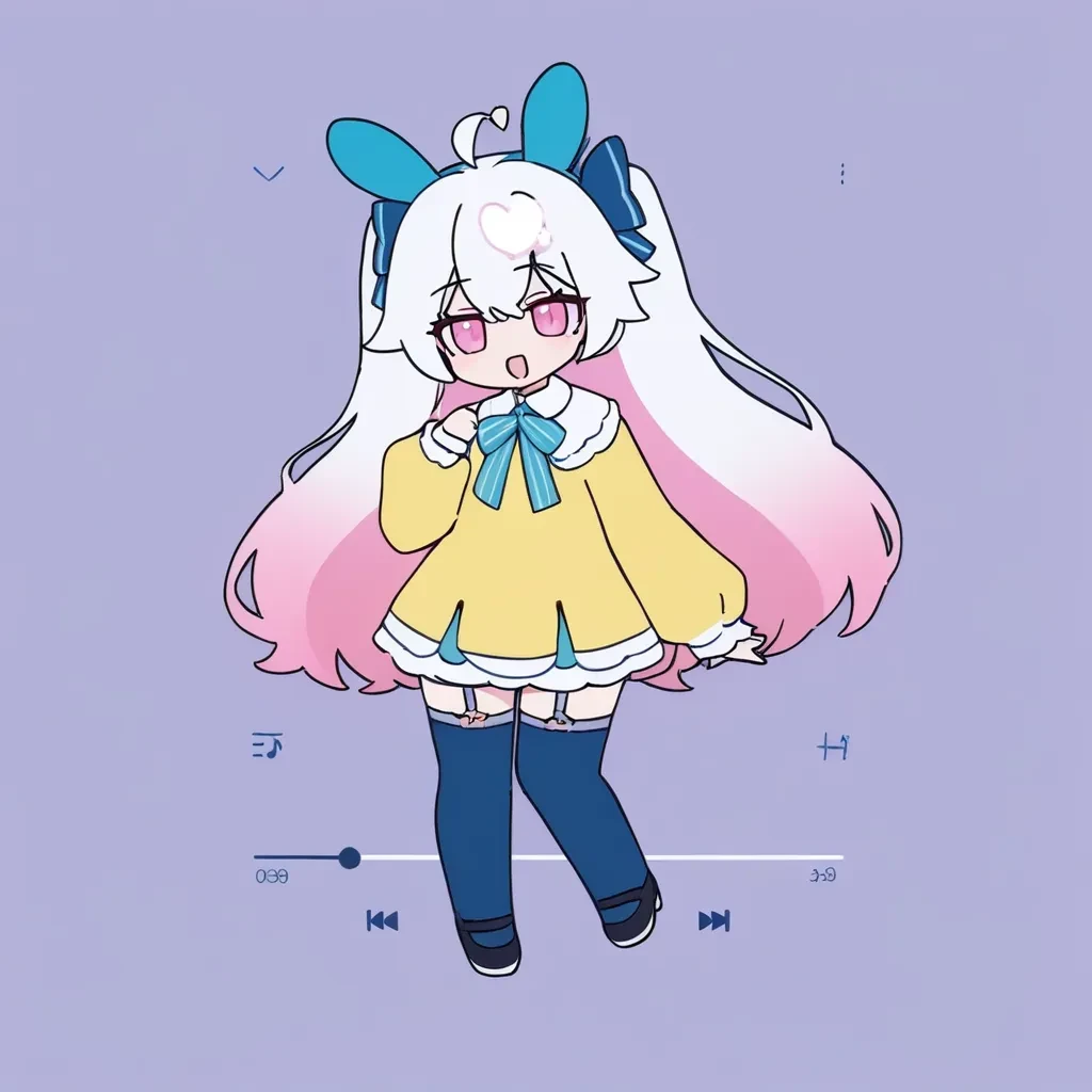 1girl,
yumenouchi chiharu, sakura \(39ra\), tyakomes, henreader, baku-p, daizu \(melon-lemon\),
rabbit hole
quan, blue thighhighs, mary janes, yellow dress, long sleeves, pink eyes, heart, neck ribbon, puffy sleeves, hair bow, ribbon, white hair, solo, two side up, bow, animal ears, open mouth, full body, petticoat, heart ahoge, rabbit ears, ahoge, smile, dress, thighhighs, short dress, blue ribbon, puffy long sleeves, white background, looking at viewer, shoes,
masterpiece, newest, absurdres, safe
<lora:rabbit_hole:1>