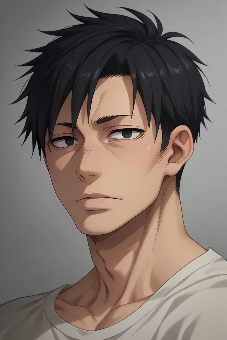 score_9, score_8_up, score_7_up, source_anime, , looking at viewer, upper body, , 1boy, solo, male focus, <lora:nicolas_brown_pony:0.8>, nicolas_brown, black hair, black eyes, short hair, , , , , , <lora:sdxl_lightning_8step_lora:1>