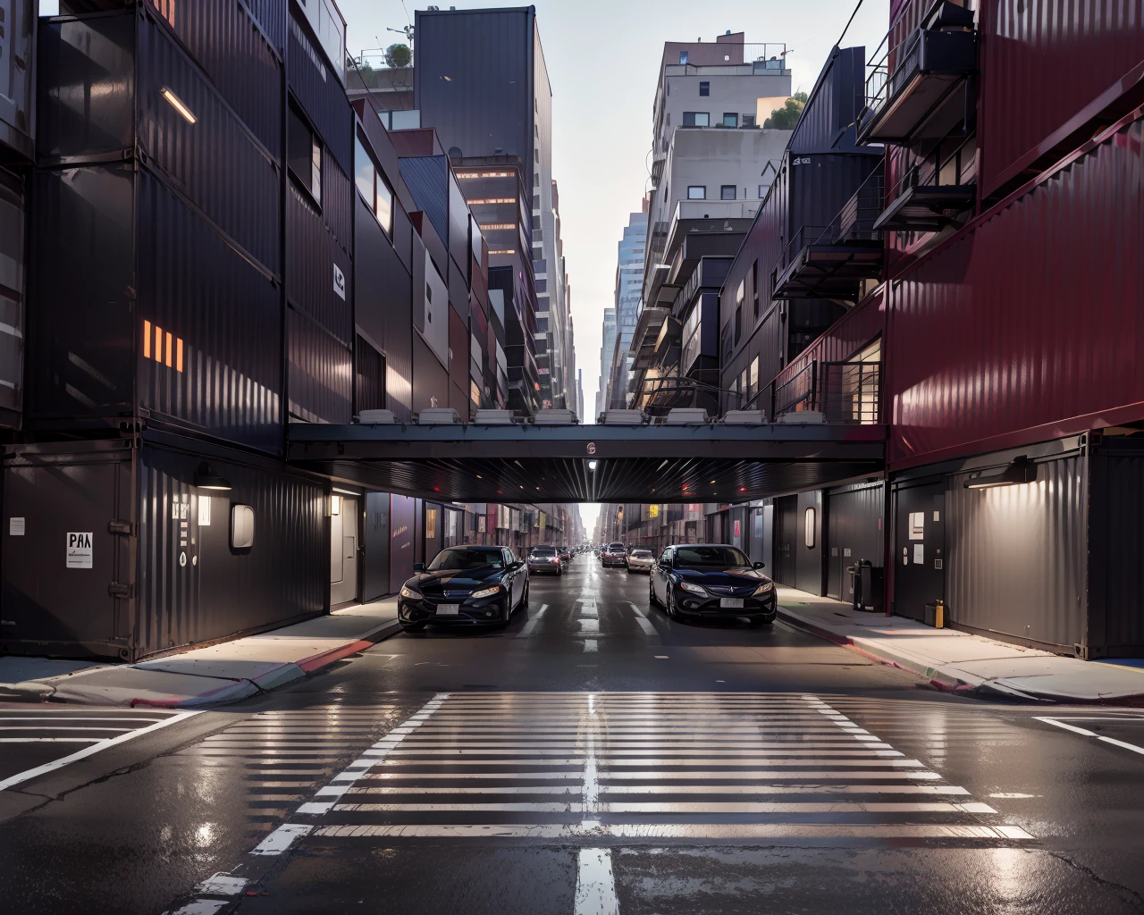 best quality,masterpiece,highly detailed,ultra-detailed, 
 <lora:neg9V2_last:0.5> New york city street,cars,road,
 <lora:Containerhouse:1>containerhouse, scenery, no humans, outdoors, <lora:cartoonisationer-V4-8:0.75><lora:cartoonisationer:0.75> <lora:cartoonisationer-21st_ce:1.25>