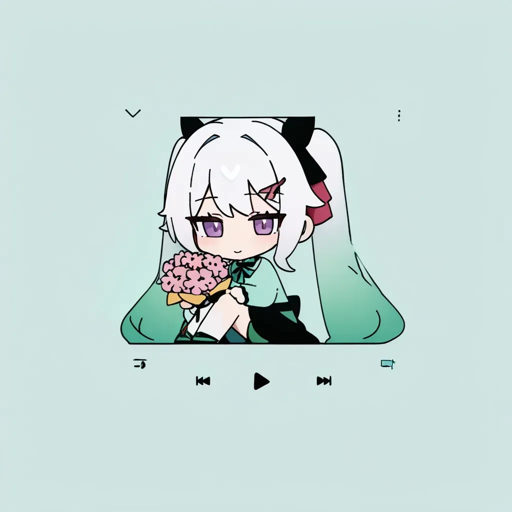 1girl, 
rabbit hole, yumenouchi chiharu, 
sakura
masterpiece, yellow bow, chibi, holding bouquet, black ribbon, purple eyes, closed mouth, hair bow, white hair, pink ribbon, long hair, bow, twintails, flower, pink flower, simple background, green bow, very long hair, purple flower, ribbon, holding, light blue background, green ribbon, smile, bouquet, jitome, solo, red ribbon, purple ribbon, hair ornament, hair ribbon, 
newest, absurdres, safe
 <lora:rabbit_hole:1>