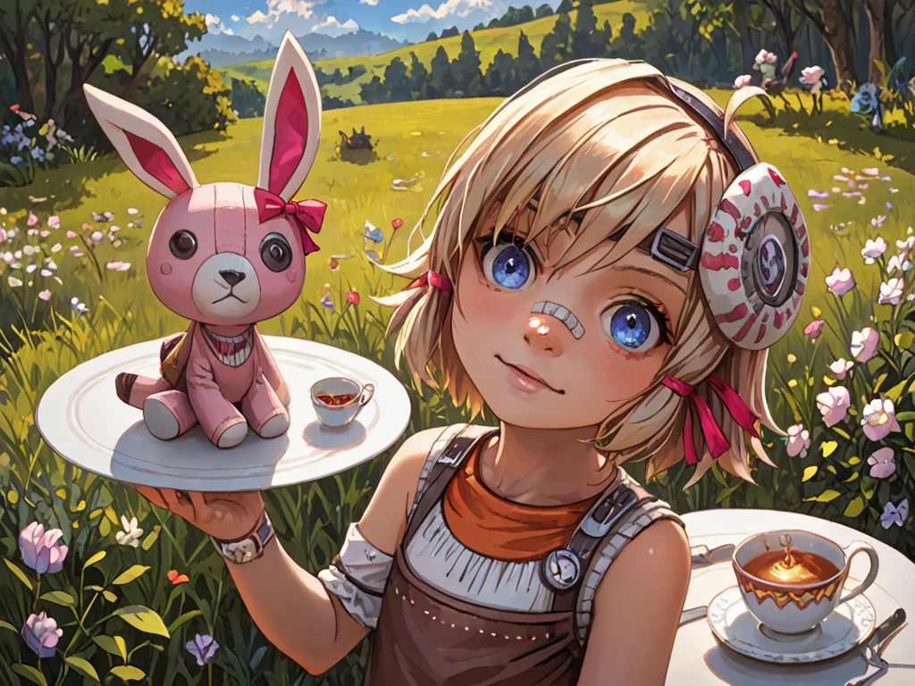 hires, highly detailed, best quality, score_9,score_8_up,score_7_up, detailed face, highly detailed, high quality, masterpiece, <lora:TinyTinaBL2_PONY_V1:1> tinytinabl2, solo, 1girl, young girl, tea party, stuffed animals, <lora:StS_detail_slider_v1:0.25> <lora:detail_eyes:0.5> detail_eyes