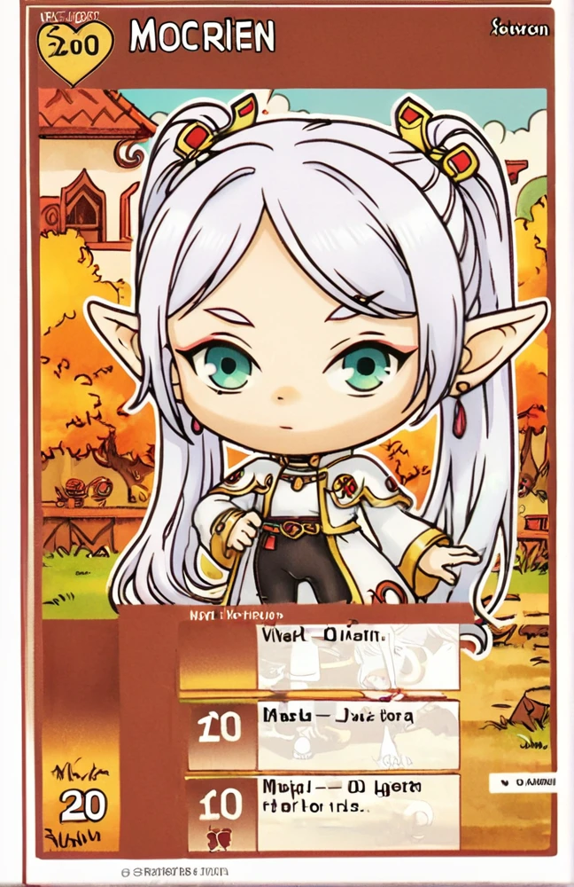 score_9, score_8_up, score_7_up, <lora:Maplestory_iTCG:1> maplestory_itcg, full body, chibi, solo, 1girl, solo, english text, (red border:1), straight border, <lora:sfrieren_ponyxl_1:0.55> sfrieren, elf, white hair
