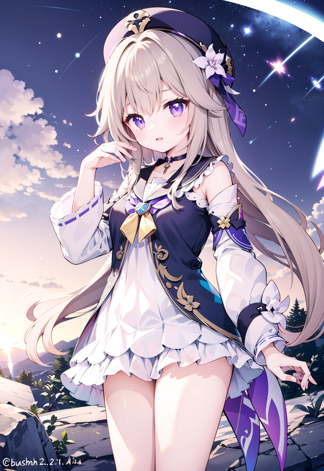 1girl, Best quality, genshin,Touhou Project,Honkai StarRail, mamimi(mamamimi),blade (galaxist),((fuzichoco,butterchalk,yoshinari you,mika pikazo)),very long hair, twitter username, masterpiece, newest, <lora:mignon374StyleLora_v10:0.2> ,<lora:åæ³½è°èå¨_Gloss_Tweaker_åæ²¢èª¿æ´å¨_v2.0:1> ,,<lora:BArtstyleREv3-CF3-Lion:0.2> ,outdoors,