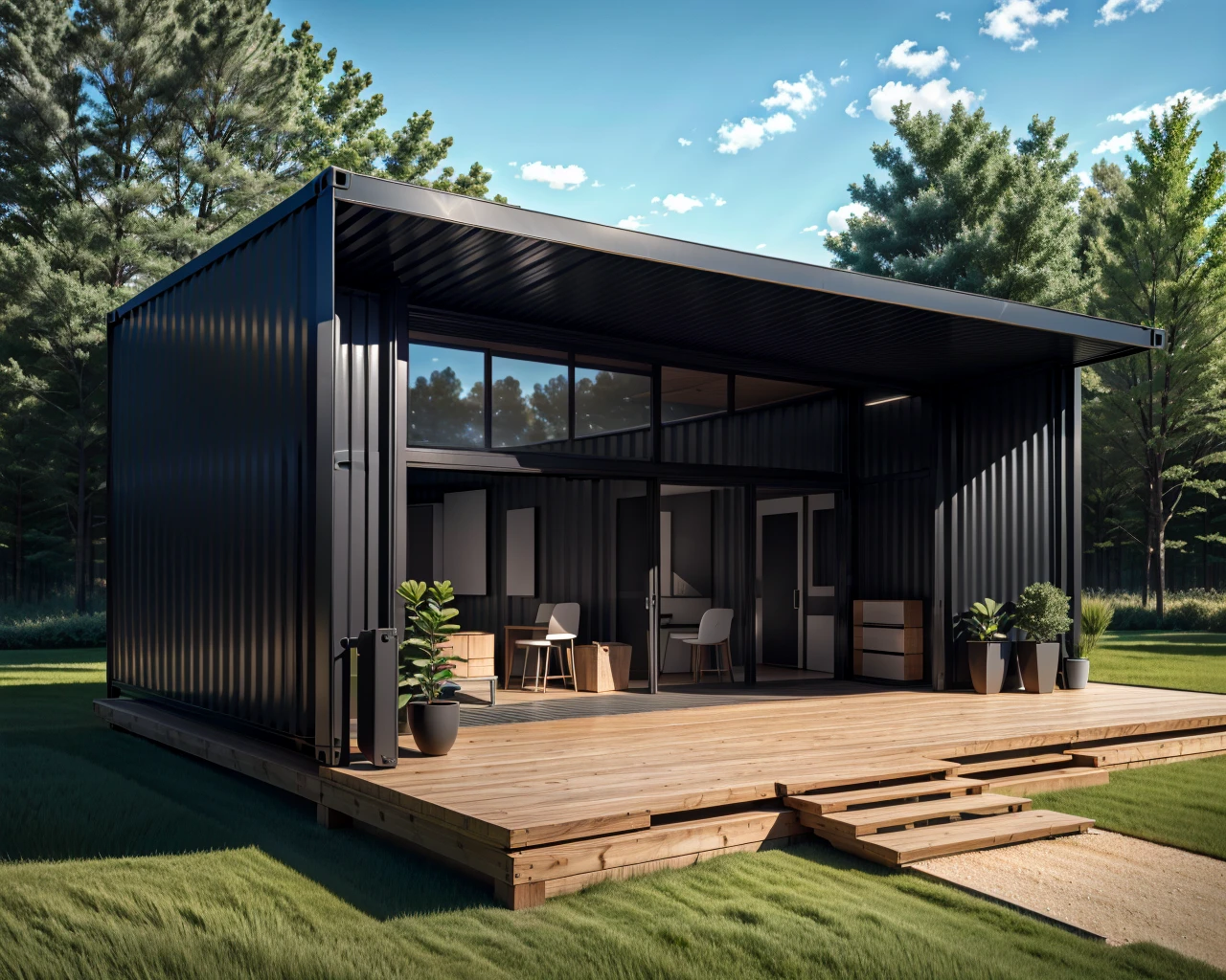 best quality,masterpiece,highly detailed,ultra-detailed, 
 <lora:neg9V2_last:0.5>
 <lora:Containerhouse:1>containerhouse, scenery, no humans, outdoors