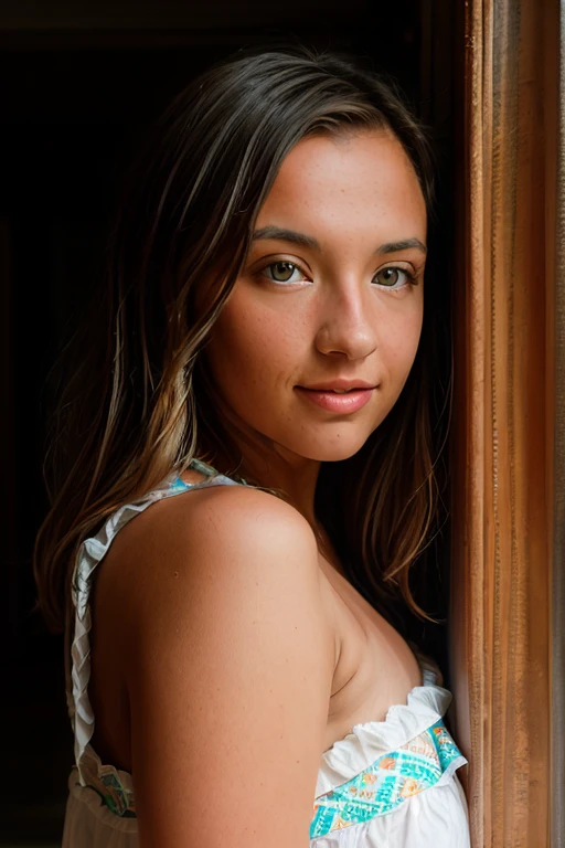 , retrato a todo color de una mujer joven - SeaArt AI