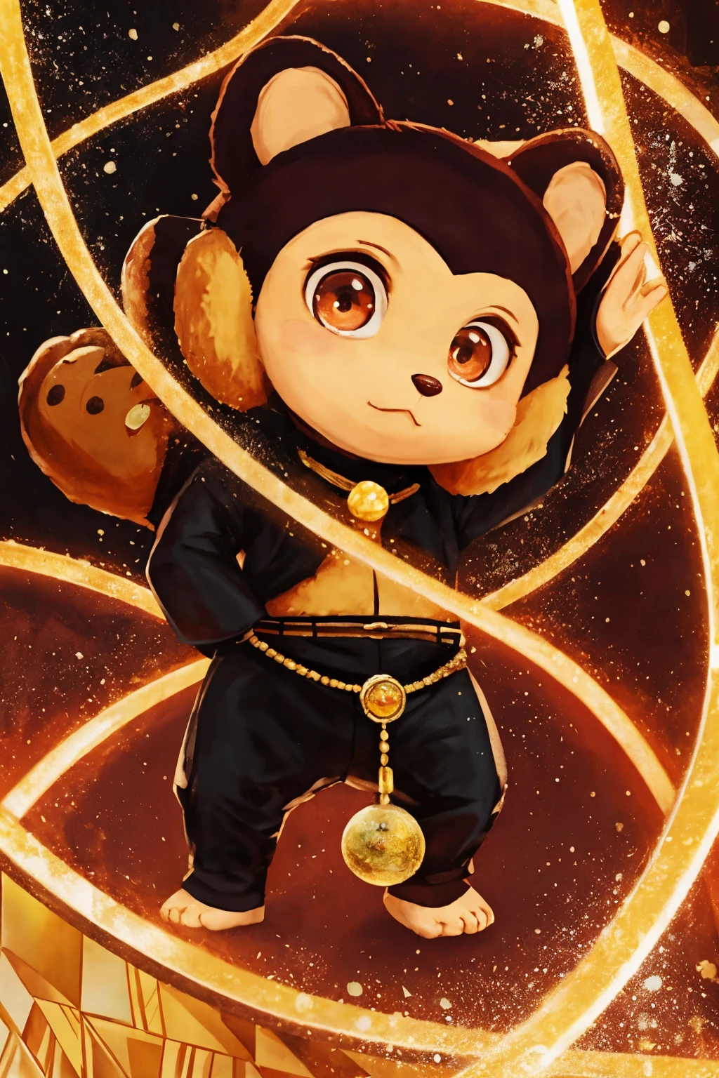 <lora:Cheburashka:0.35> cheburashka, from above, east asian architecture, time bending (manipulating the flow of time), holding a gemstone infused with power, summoning its energy, happy