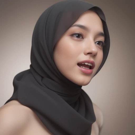 malay hijab girl raise her hairy armpit 