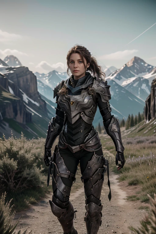 <lora:HXarmour_044a:0.7>,mountain,frolicking in a -minilocation-,, hxarmour,1girl,(gray armour:1.3),, ultra-detailed,extremely delicate and beautiful,(by exquisite colors block),masterpiece,best quality,unreal engine 5 rendering,movie light,movie lens,movie special effects,detailed details,HDR,UHD,8K,CG wallpaper,