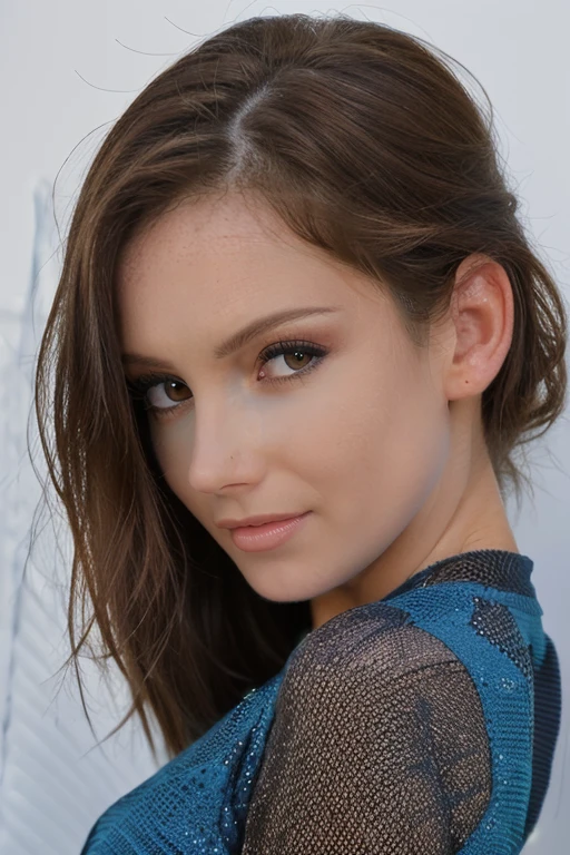 breathtaking closeup headshot of   <lora:SandraShine_V1:1>, brown eyes, straight silky hair, in front of a (mesh-wall:1.1),wearing a (crewneck:1.1),(4k, RAW photo, best quality, 50mm, depth of field, ultra high res:1.1),(intricate, photorealistic, cinematic-shot, masterpiece, ultra-detailed:1.1),  . award-winning, professional, highly detailed