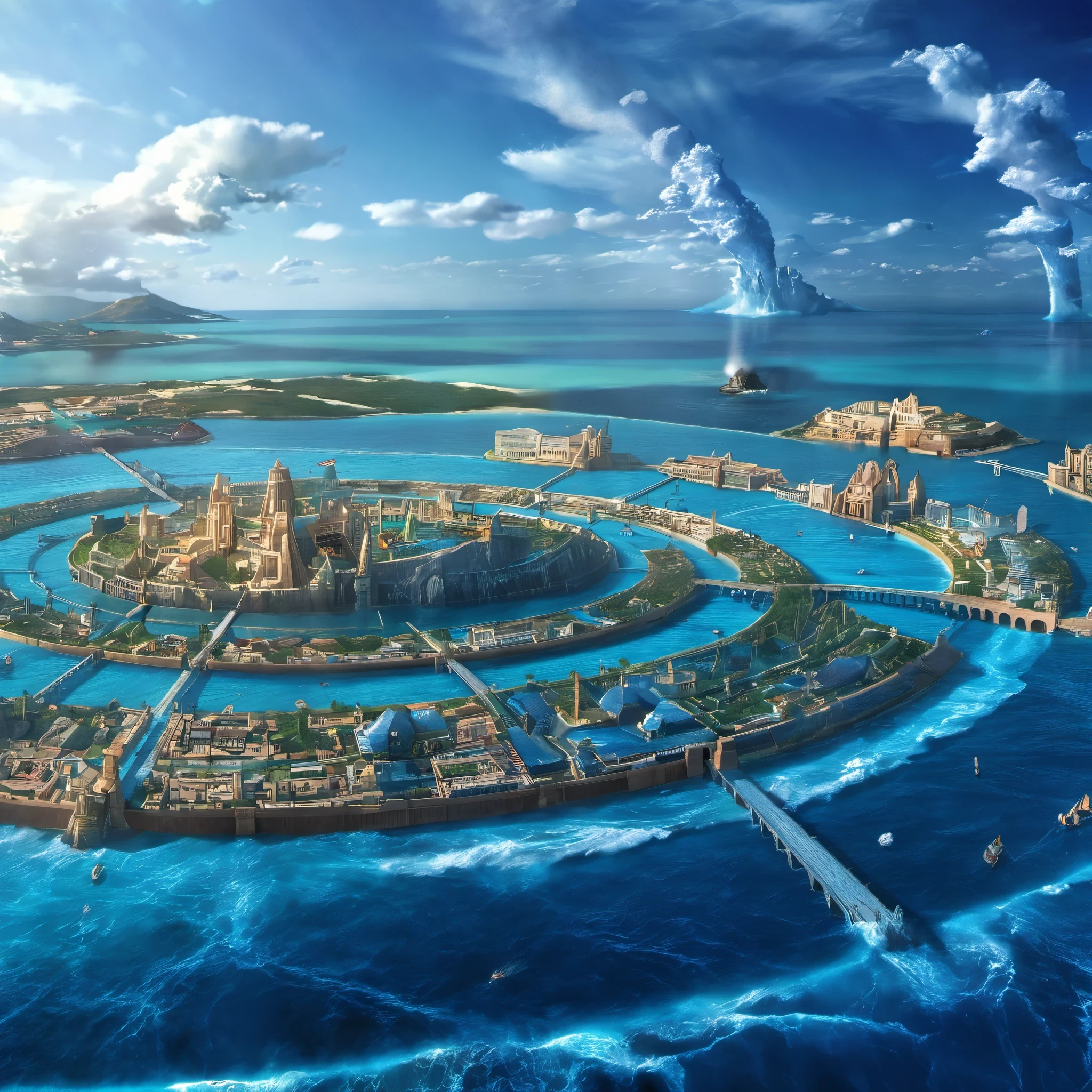 (masterpiece, best quality:1.2), atlantis, view from building, 8k, highres, HD, 1080p, UHD, super detail, highly detailed, cinematic lighting, daytime