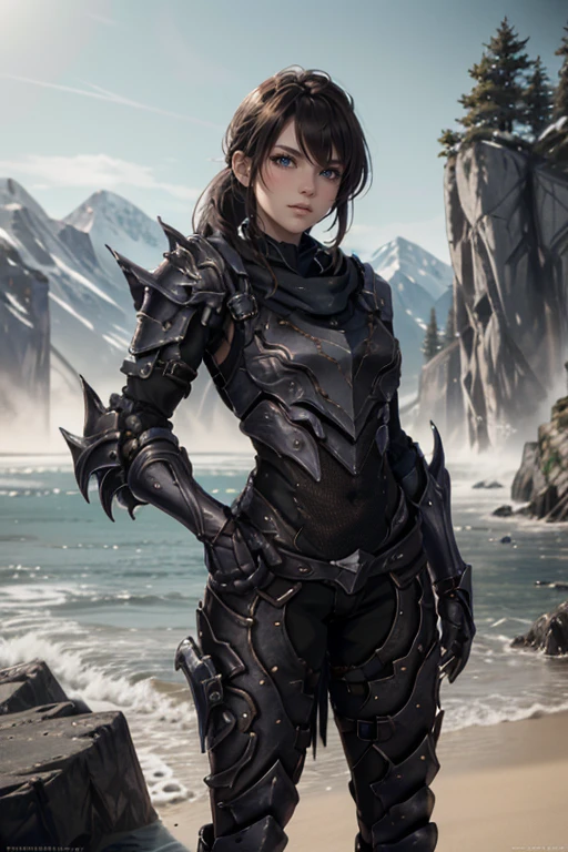 <lora:HXarmour_044a:0.9>,mountain,(fashion modeling pose:1.2),, hxarmour,1girl,(black armour:1.3),, ultra-detailed,extremely delicate and beautiful,(by exquisite colors block),masterpiece,best quality,unreal engine 5 rendering,movie light,movie lens,movie special effects,detailed details,HDR,UHD,8K,CG wallpaper,