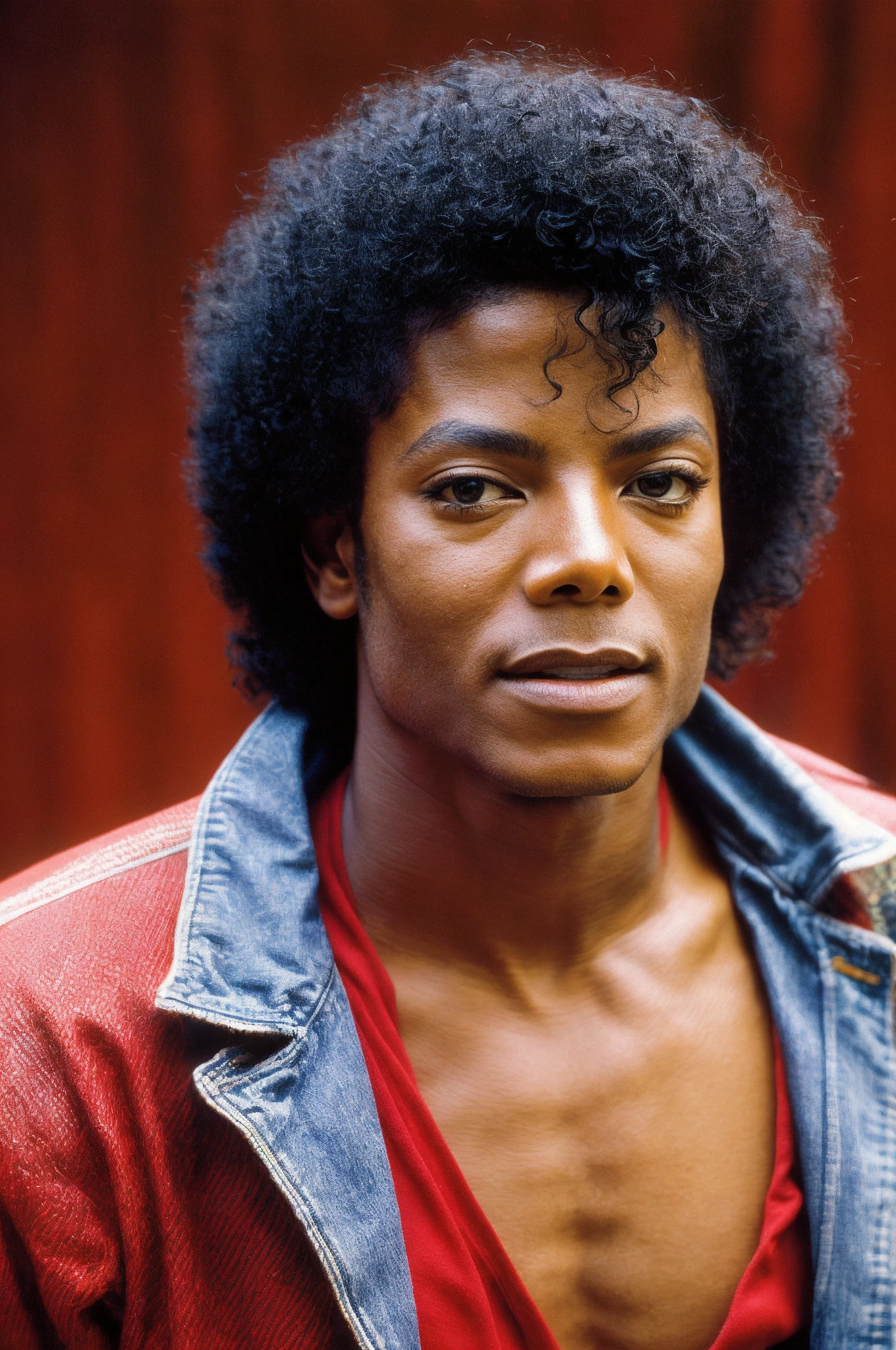 solo, highest resolution highly detailed photograph. face shot, portrait, looking at viewer, short hair, Michael, Jackson