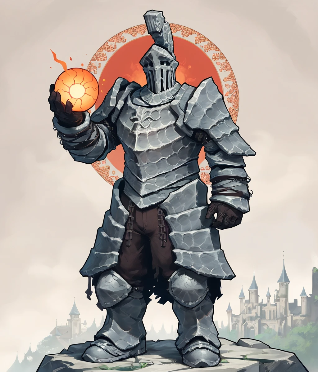 score_9, score_8_up, score_7_up, score_6_up, score_5_up, score_4_up,  solo,  wide chest, mate amor,  havel_armor,  heavy armor, helmet, smug, stone armor, grey armor,  gloves, chest armor, pants,  epic, cathedral background,  full body, holding sun
<lora:Line Art Style SDXL_LoRA_20r_20e_8i_nr32_a16_Pony Diffusion V6 XL:0.2> <lora:Smooth Style 2 SDXL_LoRA_Pony Diffusion V6 XL:0.8>  <lora:havel:0.8>