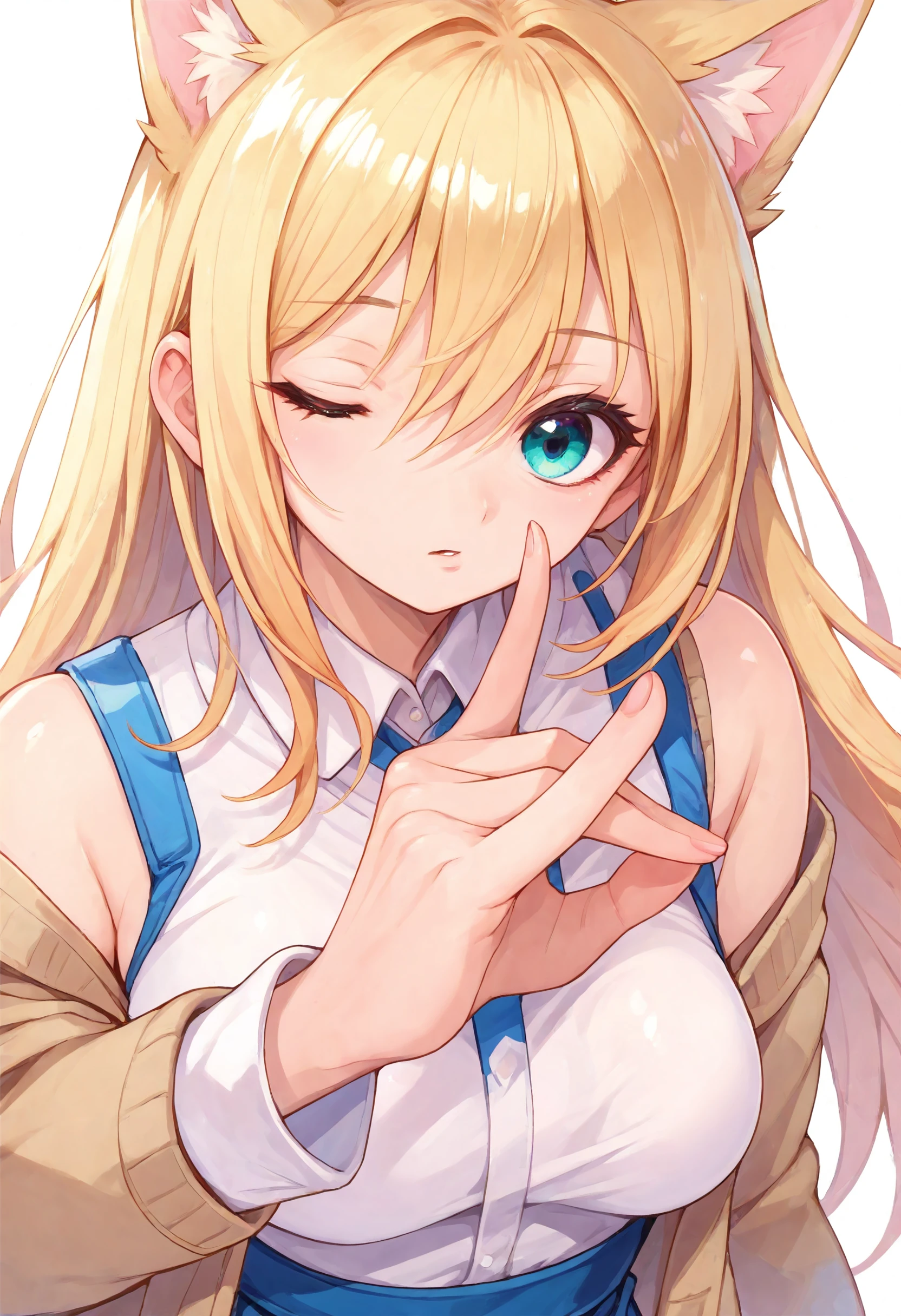 score_9_up score_8_up score_7_up, 1girl, fox shadow puppet one eye closed
<lora:chainsawman_pose_fox_shadow_puppet_pony:1.2>
