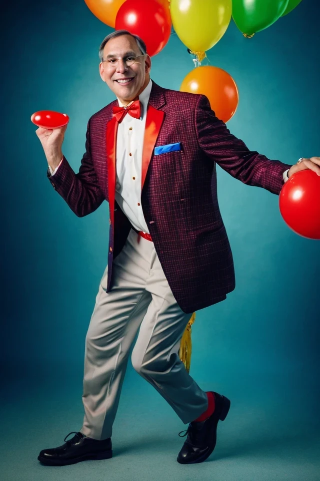 john boozman <lora:senate_007_john_boozman:0.65> , face closeup, face focus, shirt, formal, suit, collared shirt, white shirt, jacket,
Dressed in full clown regalia, with a red nose, oversized shoes, and rainbow suspenders, juggling several large balls,
best quality, masterpiece, HDR, professional, studio quality, highres,