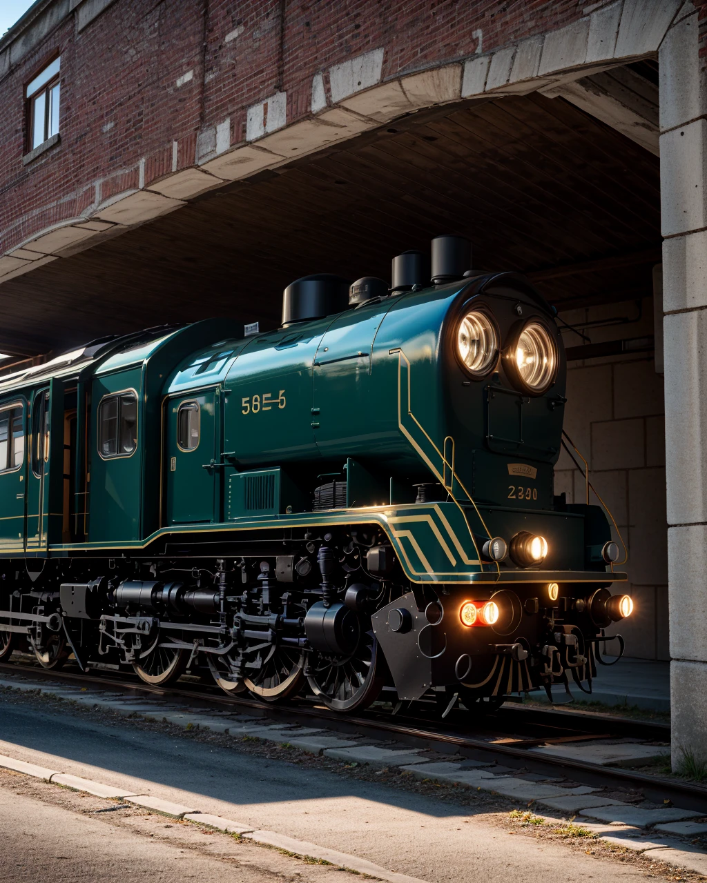 <lora:neg9V2_last:0.5>small electric locomotive, smooth curves,
hydrophobic glass, headlight washers,
door sill guards, paper, subtle,