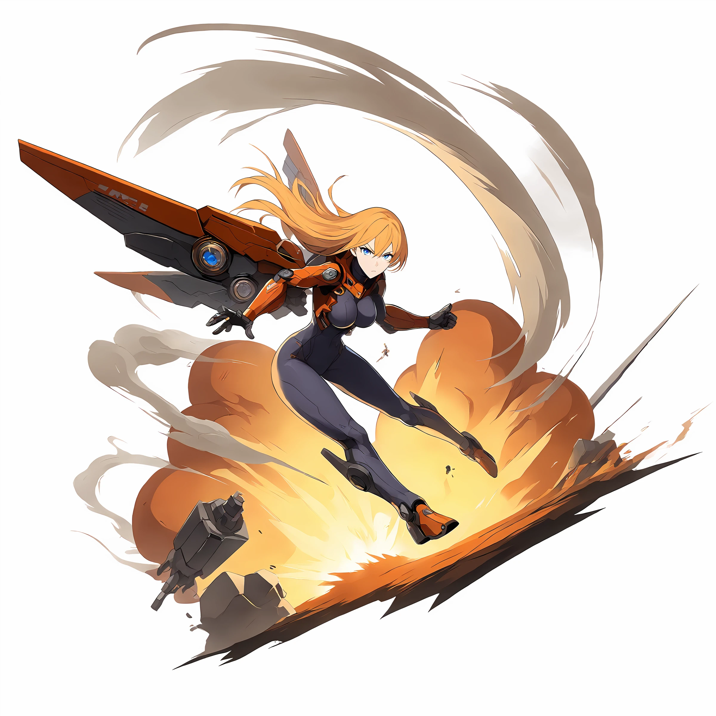 score_9,
<lora:gachasplash_v1_pruned:1>, white background, full body, 
mecha musume, mechanical arms, mechanical wings, mechanical legs, futuristic, 
1girl, flying, rocket, projecticle, explosion, weapons, long hair, amber hair, blue eyes, looking at viewer, smoke, smoke trail, determined, 
bodysuit,
high resolution, Masterpiece,
uncensored, rating_explicit,