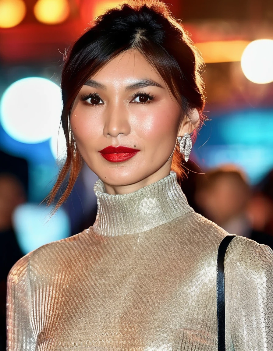 a photo of ((gmmchnsrsi woman)), a woman (wearing a turtleneck jumper), on a premiere movie event, standing on the red carpet, (focus on face:1.2), (masterpiece:1.2), (photorealistic:1.2), (bokeh), (best quality), (detailed skin:1.2), (intricate details), (8k), (HDR), (cinematic lighting), (sharp focus), (close-up:1.2) <lora:Gemma Chan v3:1.0>