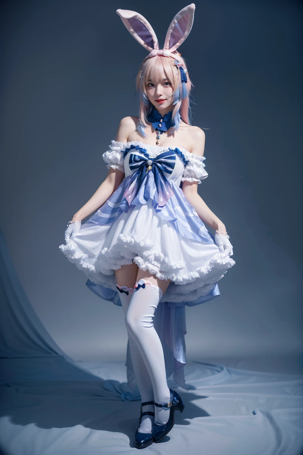 (Best quality at best:1.1),(tmasterpiece:1.1),(1 Sister:1.2),(Full body lesbian:1.1),Blonde hair,pretty eyes,blue_with eyes,a skirt,White panty hose,bule,(pointy ears:0.9),As estrelas \(symbol\),,natural,External,Melon seed face,photore_plans,
