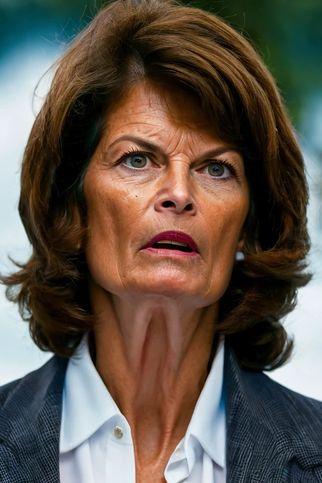 lisa murkowski <lora:politician_003_lisa_murkowski:0.65> face closeup, face focus, shirt, formal, suit, collared shirt, white shirt, jacket,
capitol hill at background,
best quality, masterpiece, HDR, professional, studio quality, highres,