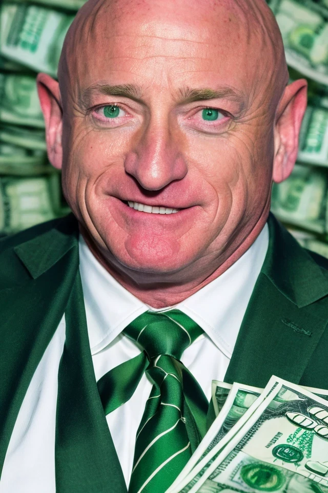 mark kelly <lora:senate_006_mark_kelly:0.65> , face closeup, face focus, shirt, formal, suit, collared shirt, white shirt, jacket,
green suit, dollars, money, bills, green banknotes flying,
best quality, masterpiece, HDR, professional, studio quality, highres,