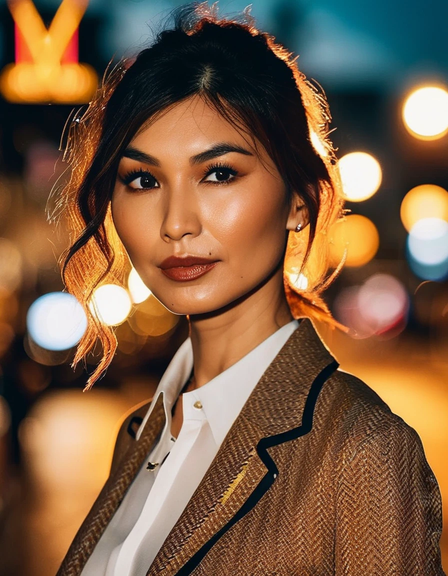 cinematic photo professional fashion close-up portrait photography of a beautiful ((gmmchnsrsi woman)) at surface convergence during Golden Hour, Nikon Z9 35mm photograph, film, bokeh, professional, 4k, highly detailed,<lora:Gemma Chan v3:1.0>