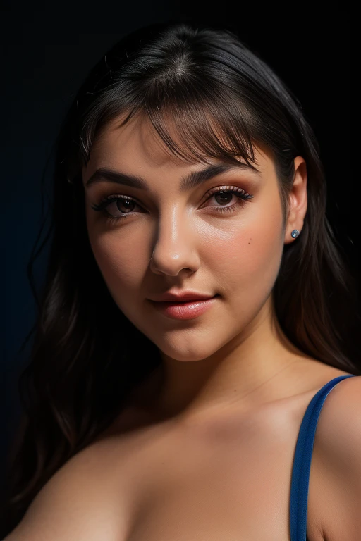 DEN_faye_forestfaye,
(headshot:1.2) portrait on a (plain dark background:1.2), (headshot:1.2), (face focus:1.1), intricate (beautiful eyes:1.2), (wide open eyes:1.1), Big eyes, clean photo, lighting from behind, (Red lighting from the left:1.3), (Blue lighting from the right:1.3),
bokeh, f1.4, 40mm, photorealistic, raw, 8k, textured skin, skin pores, intricate details <lora:epi_noiseoffset2:1>, epiCRealism