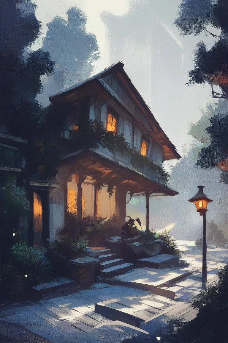 score_9, score_8_up, score_7_up, score_6_up, DonMB14ckB377yXL detailed illustration, mobile homes, thatch roofing roof, outdoor fire pit, garden lighting, rating_safe <lora:DonMB14ckB377yXL-pony:1.0>