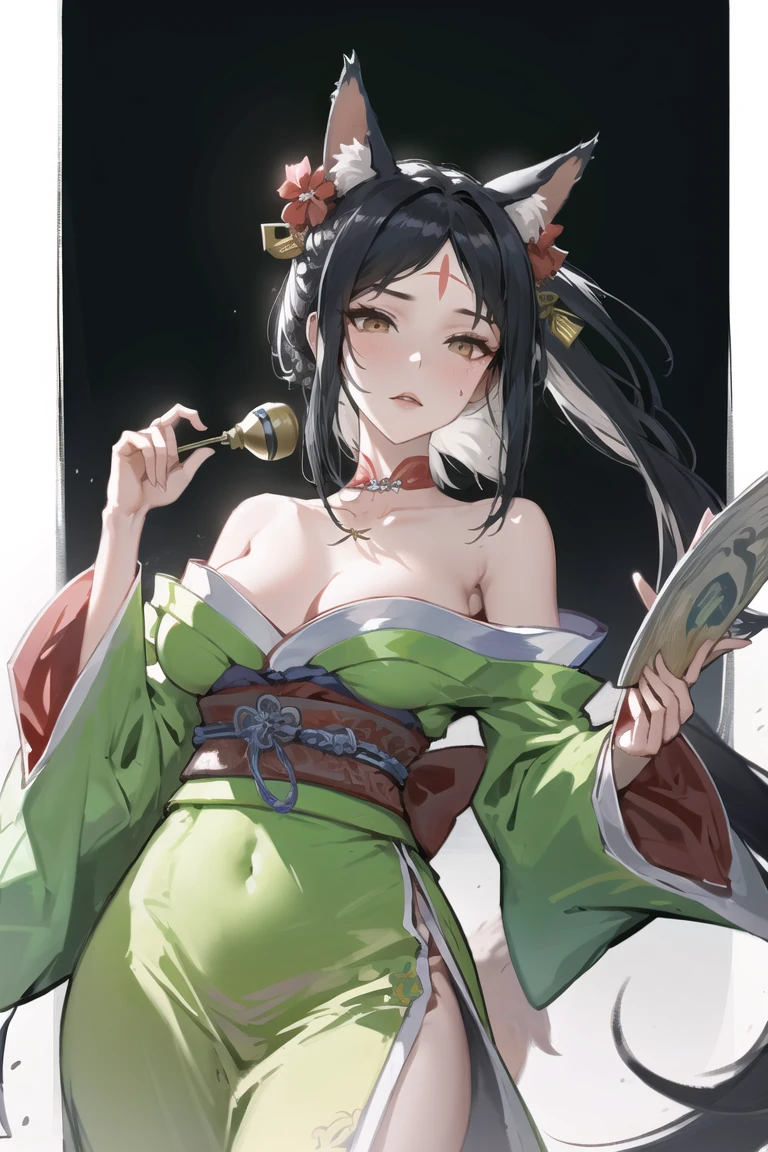 (masterpiece),best quality,guigubahuang,chinese style,oil painting \(medium\),Ahri_Ai,