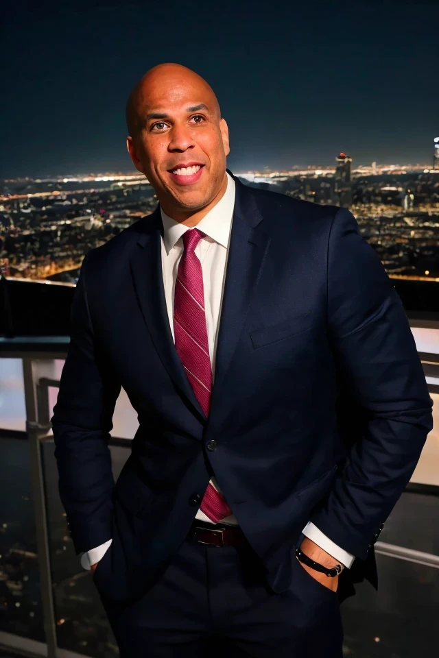 cory booker <lora:senate_060_cory_booker:0.65> , face closeup, face focus, shirt, formal, suit, collared shirt, white shirt, jacket,
Wearing a superhero costume with a giant "S" on the chest, flying above a city skyline with a cape flowing behind them,
best quality, masterpiece, HDR, professional, studio quality, highres,