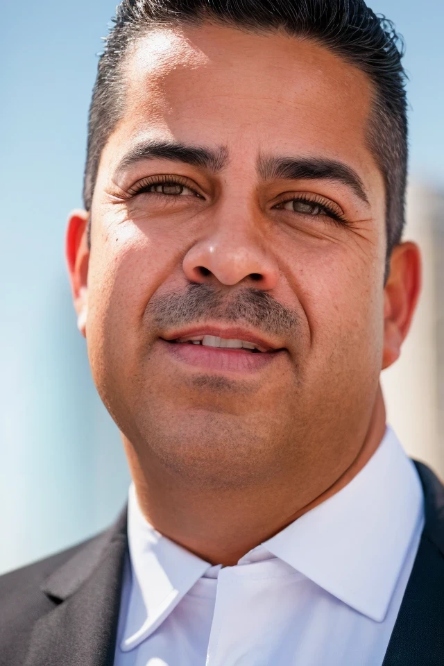 ben ray lujan <lora:senate_062_ben_ray_lujan:0.65> , face closeup, face focus, shirt, formal, suit, collared shirt, white shirt, jacket,
capitol hill at background,
best quality, masterpiece, HDR, professional, studio quality, highres,