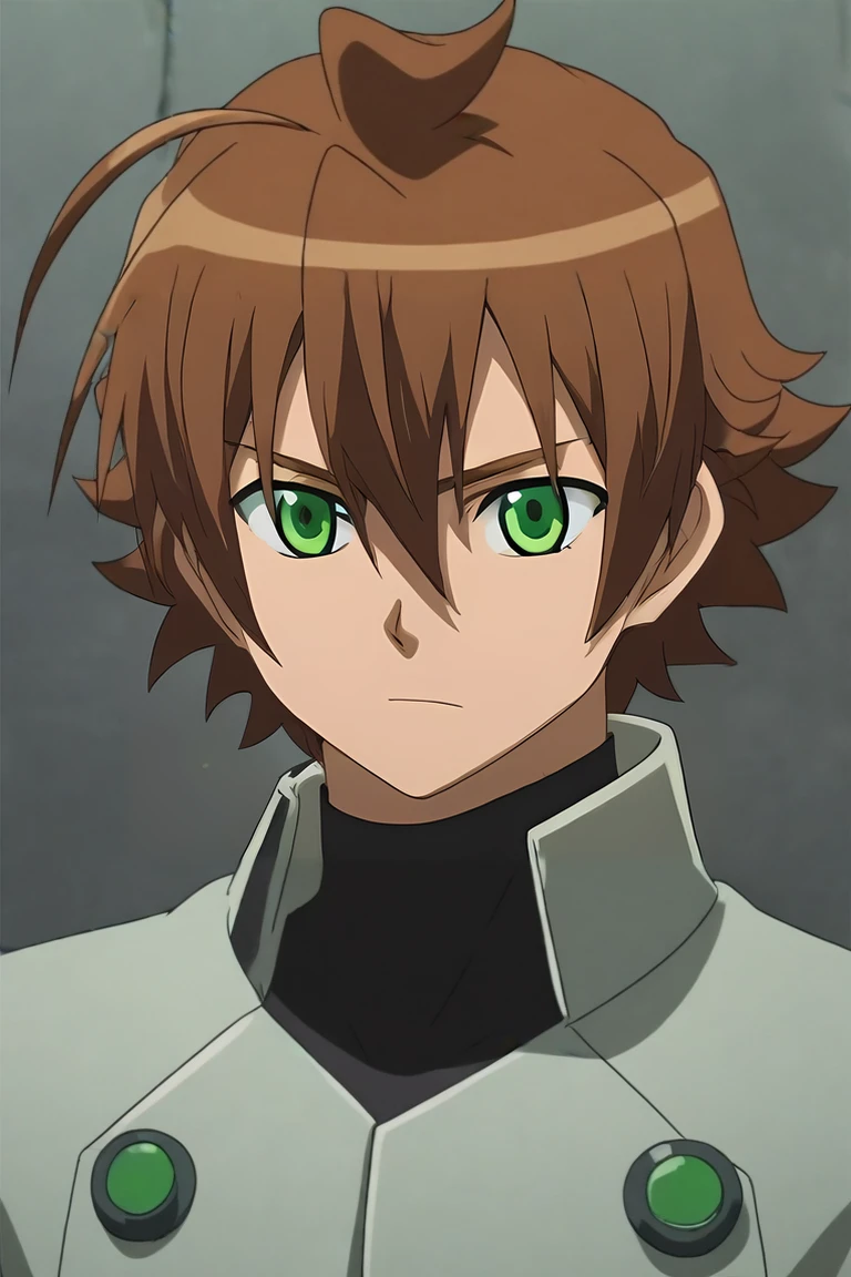 score_9, score_8_up, score_7_up, source_anime, , anime screencap, , official style, , , , 1boy, solo, male focus, <lora:tatsumi_akame_ga_kill_pony:1>, tatsumi_akame_ga_kill, brown hair, green eyes, short hair, hair between eyes, ahoge, , science fiction military science fiction, , <lora:sdxl_lightning_8step_lora:1>