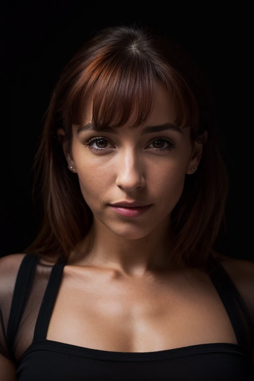 DEN_cypressalesh_SG,
((headshot:1.2) portrait on a (plain black background:1.2), (headshot:1.2), (face focus:1.1), (facing the camera:1.2), Head in the centre, (eye contact:1.3), (intense stare:1.1), mouth open, (facing straightforward:1.2), (forward facing:1.1), Head, face, Head focus, Head tilted down, looking slightly up at the camera:1.2),
bokeh, f1.4, 40mm, photorealistic, raw, 8k, textured skin, skin pores, intricate details  <lora:epi_noiseoffset2:1>, epiCRealism